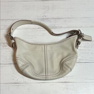 Coach Cream Leather Shoulder Bag